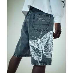 IUTER Butterfly Loose Denim Short